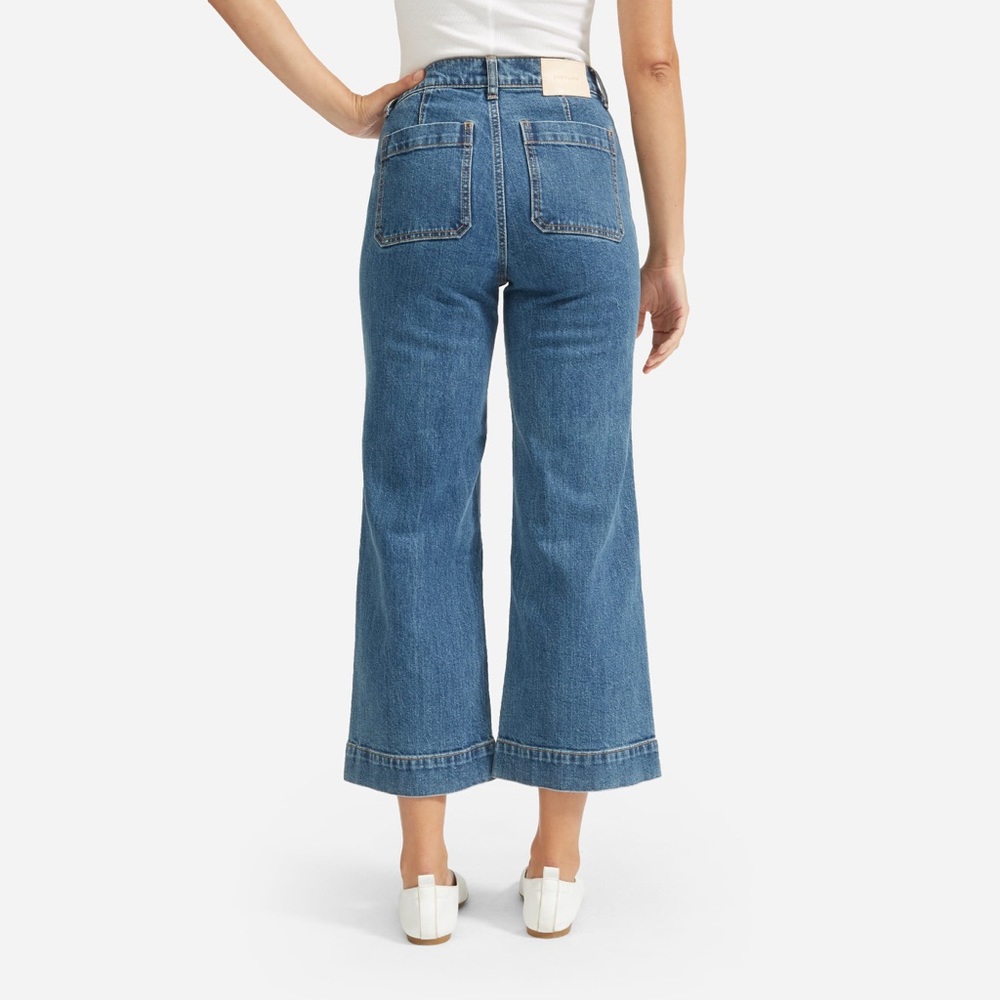 Everlane The Wide Cropped Leg Jeans Sz 26 Regular